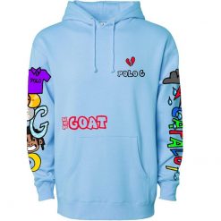 THE GOAT HOODIE IN LIGHT BLUE